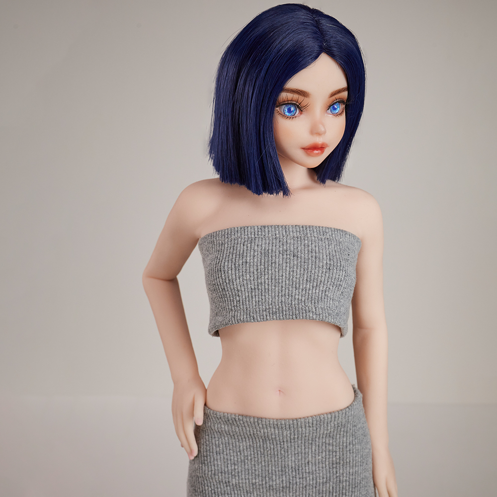Blue-short-straight-hair